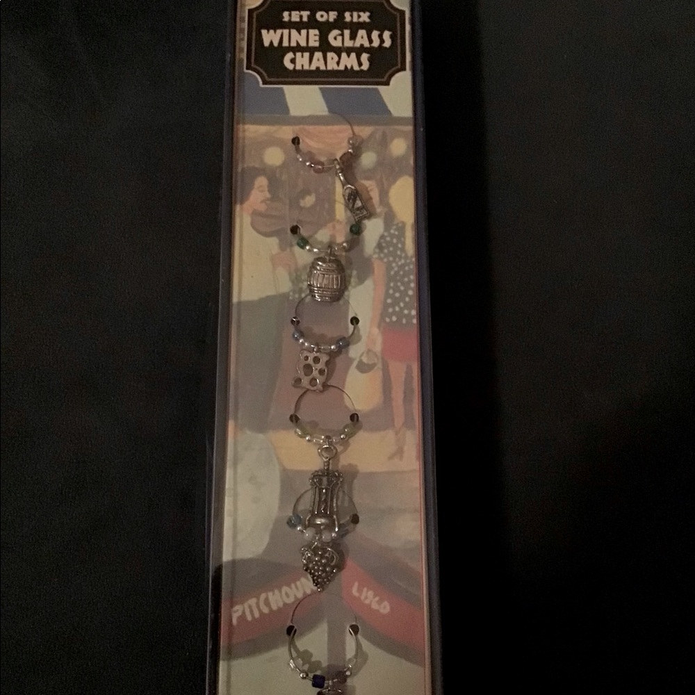 Set of 6 wine charms Guy Buffet